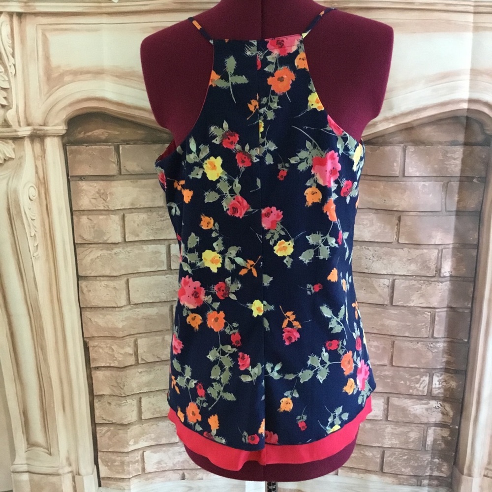EUC Express Reversible Flower/Pink Racerback Tank - Picture 7 of 8